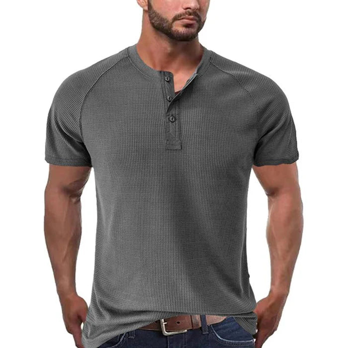 Men's Short Sleeve Henley T-Shirt