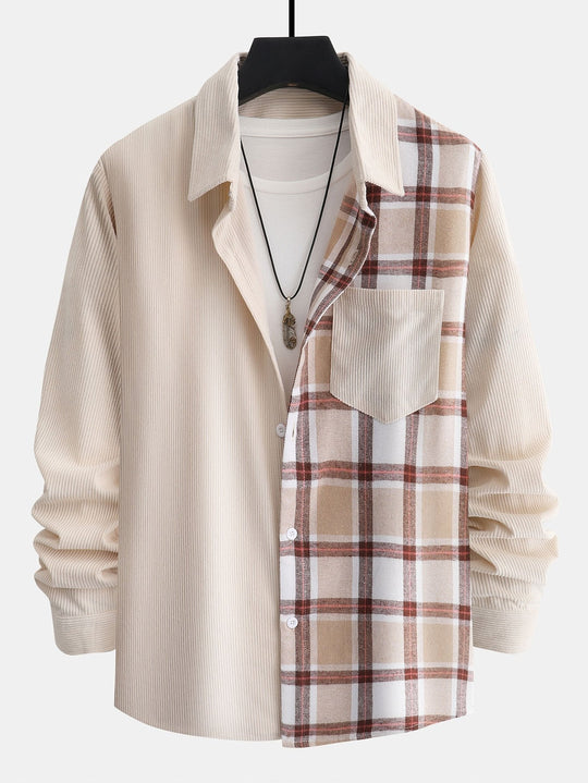 Checked Curduroy Shirt for men