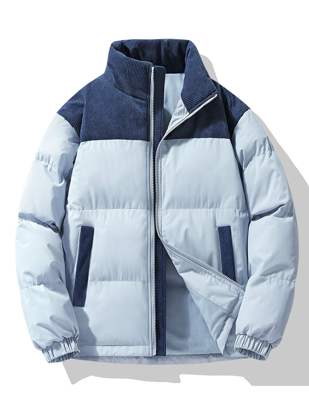 Curduroy Collar Puffer Jacket for Men