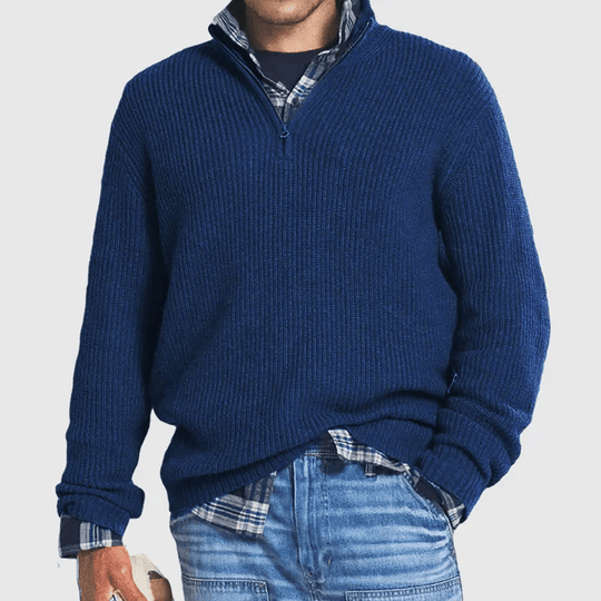 Knitted Quarter-Zip Sweater for Men - Armoire Melbourne