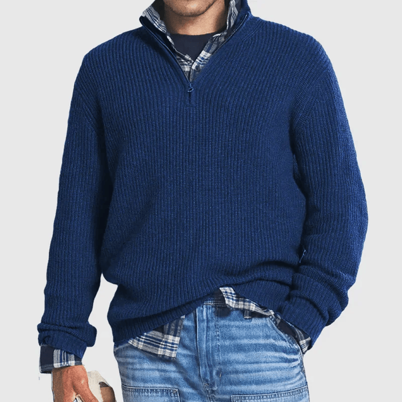 Knitted Quarter-Zip Sweater for Men - Armoire Melbourne