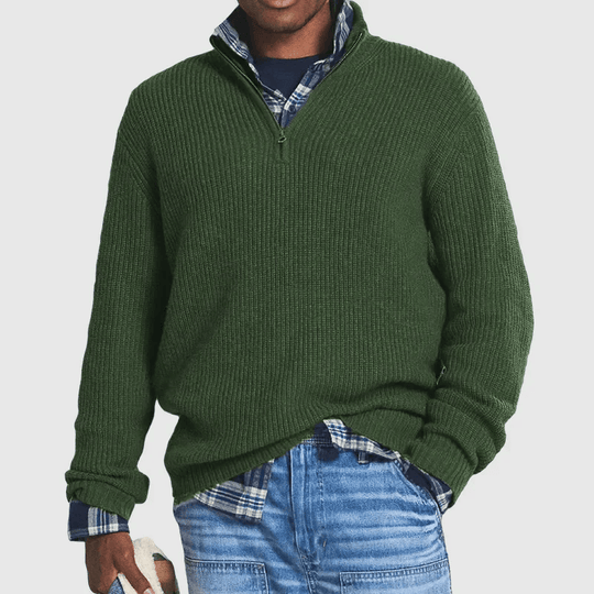 Knitted Quarter-Zip Sweater for Men - Armoire Melbourne