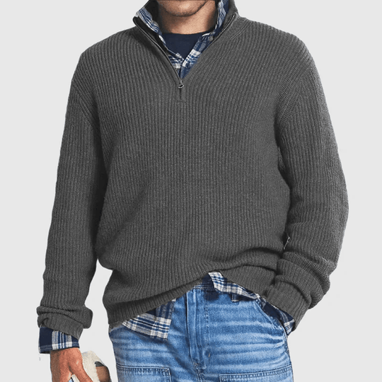 Knitted Quarter-Zip Sweater for Men - Armoire Melbourne