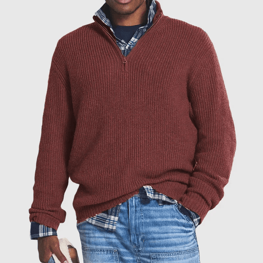 Knitted Quarter-Zip Sweater for Men - Armoire Melbourne