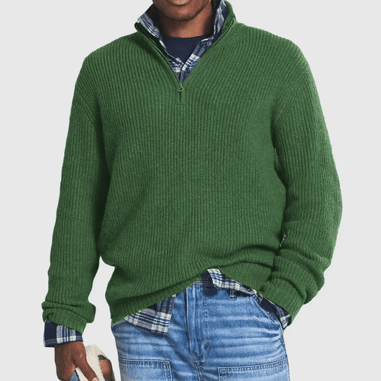 Knitted Quarter-Zip Sweater for Men - Armoire Melbourne