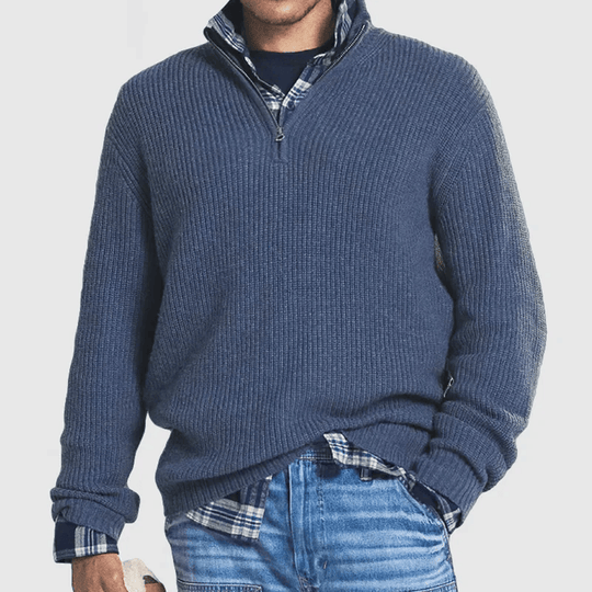 Knitted Quarter-Zip Sweater for Men - Armoire Melbourne