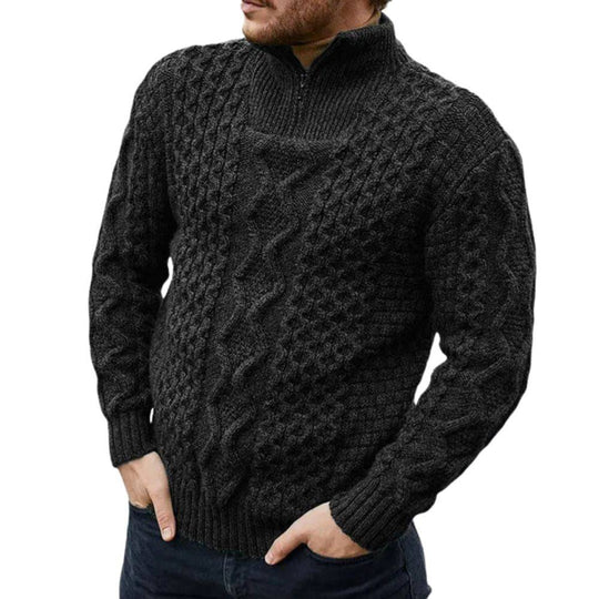 Knitted Turtleneck Sweater with High Neck - Armoire Melbourne