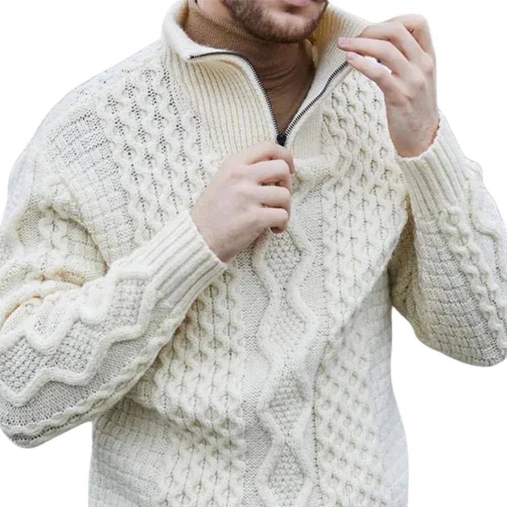 Knitted Turtleneck Sweater with High Neck - Armoire Melbourne