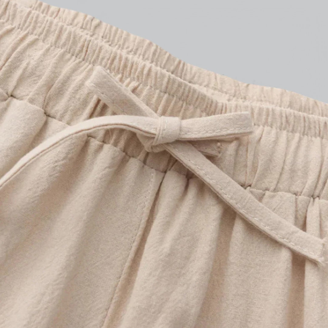 Linen Blend Relaxed Fit Summer Pants - Armoire Melbourne