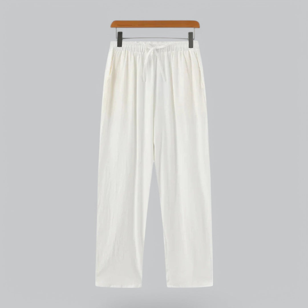 Linen Blend Relaxed Fit Summer Pants - Armoire Melbourne
