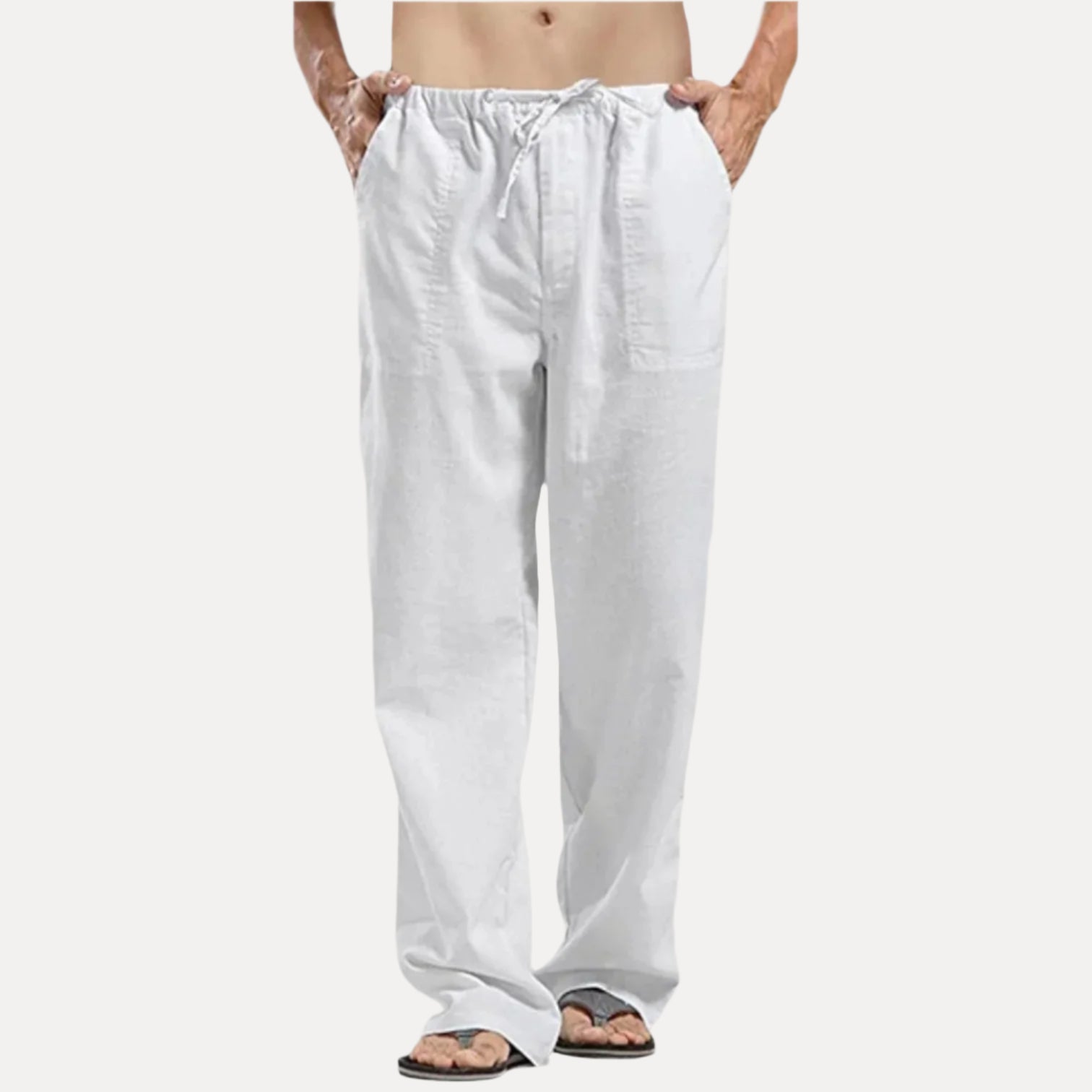 Linen Blend Trousers for Men - Armoire Melbourne