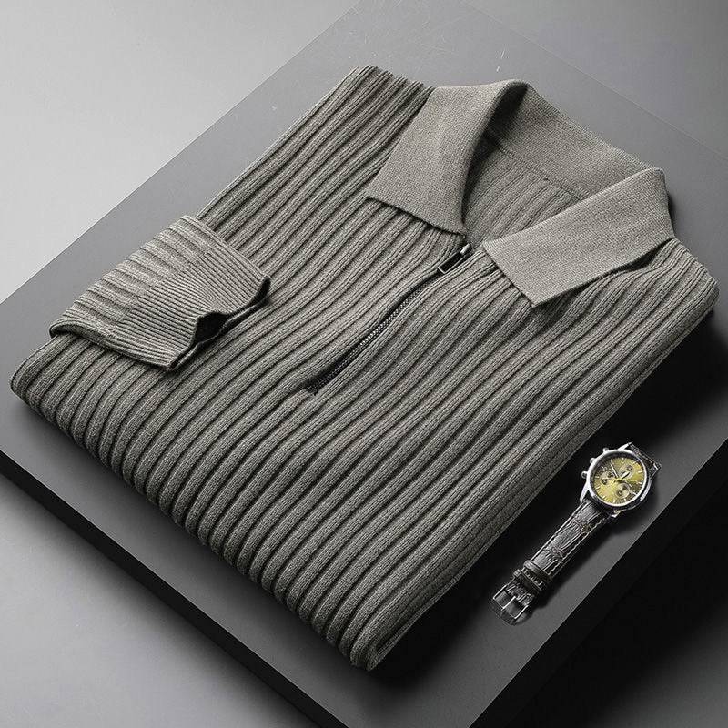 Long Sleeve Polo Shirt With Zip For Men - Armoire Melbourne