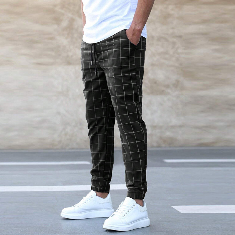 Men's Checked Cotton Pants - Armoire Melbourne