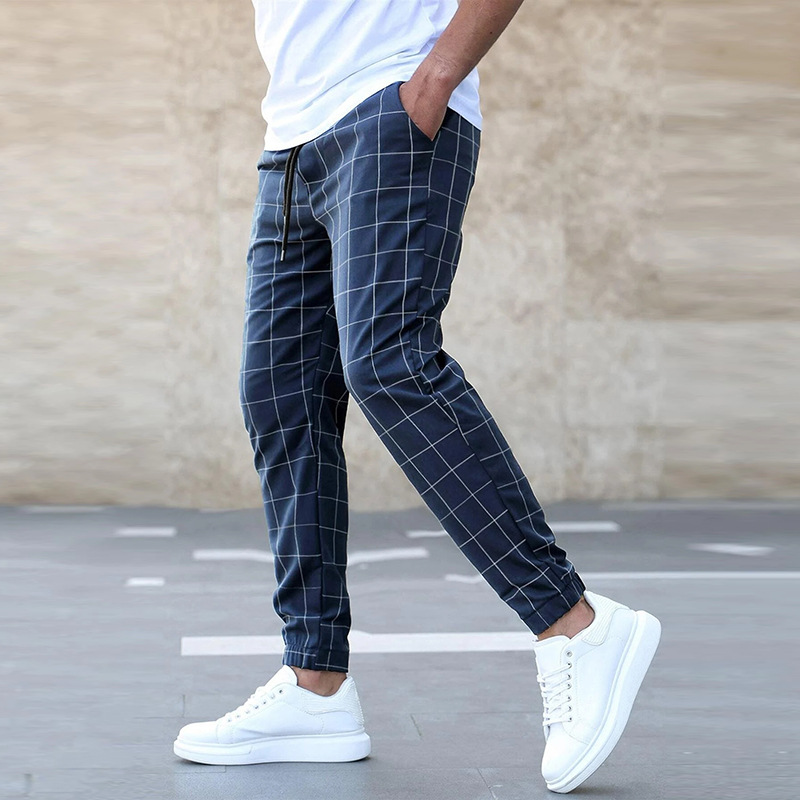 Men's Checked Cotton Pants - Armoire Melbourne