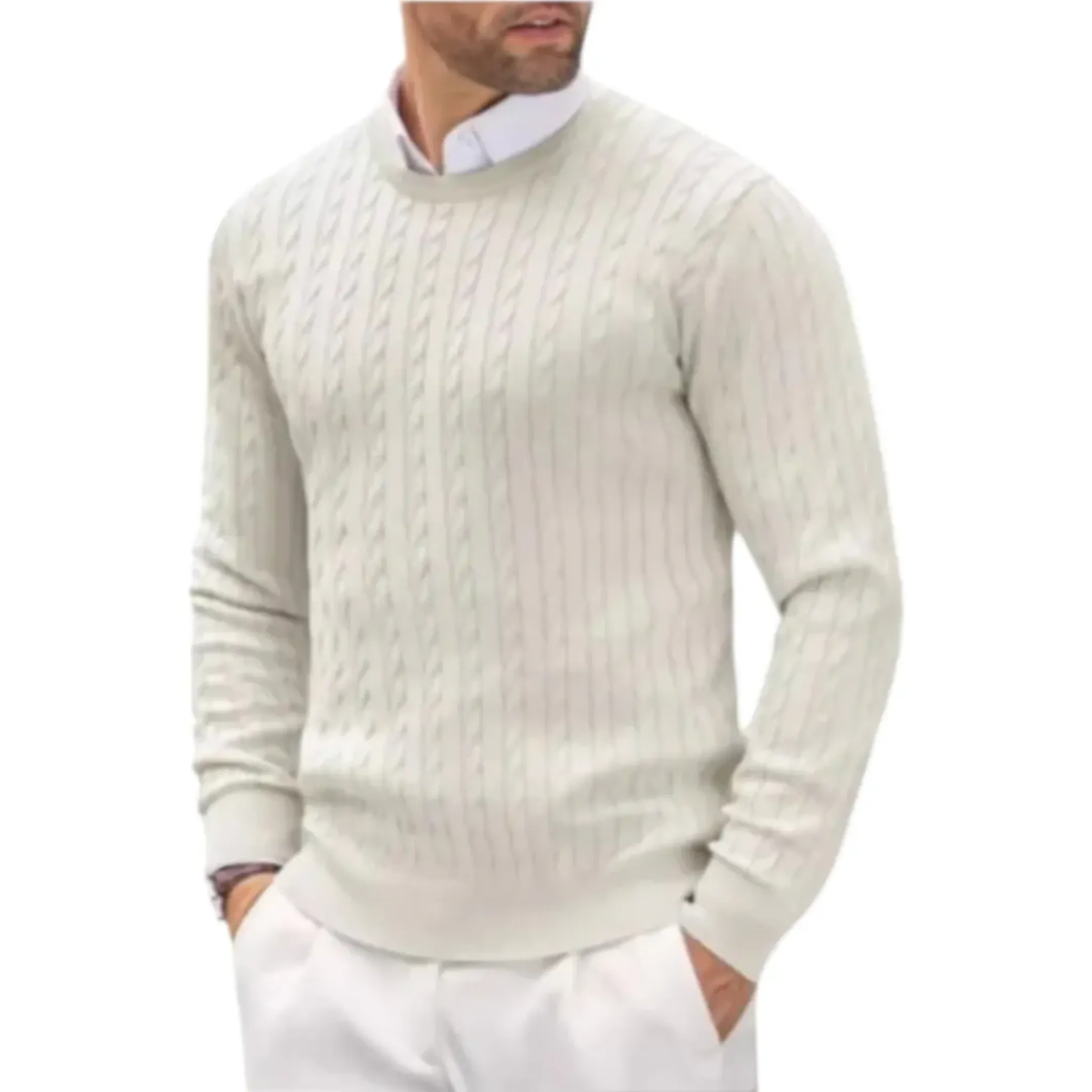 Men's Classic Cable Knit Sweater - Armoire Melbourne