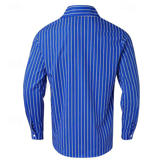 Men's Classic Striped Long Sleeve Shirt - Armoire Melbourne