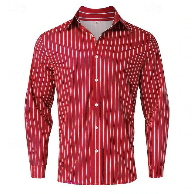 Men's Classic Striped Long Sleeve Shirt - Armoire Melbourne