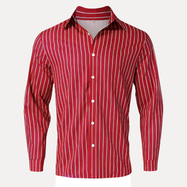 Men's Classic Striped Long Sleeve Shirt - Armoire Melbourne