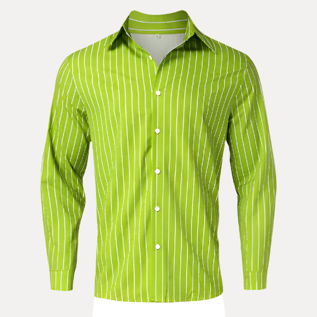 Men's Classic Striped Long Sleeve Shirt - Armoire Melbourne