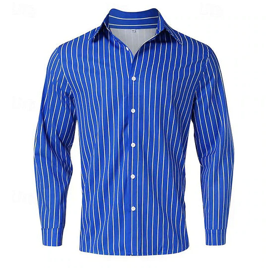 Men's Classic Striped Long Sleeve Shirt - Armoire Melbourne