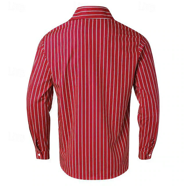 Men's Classic Striped Long Sleeve Shirt - Armoire Melbourne