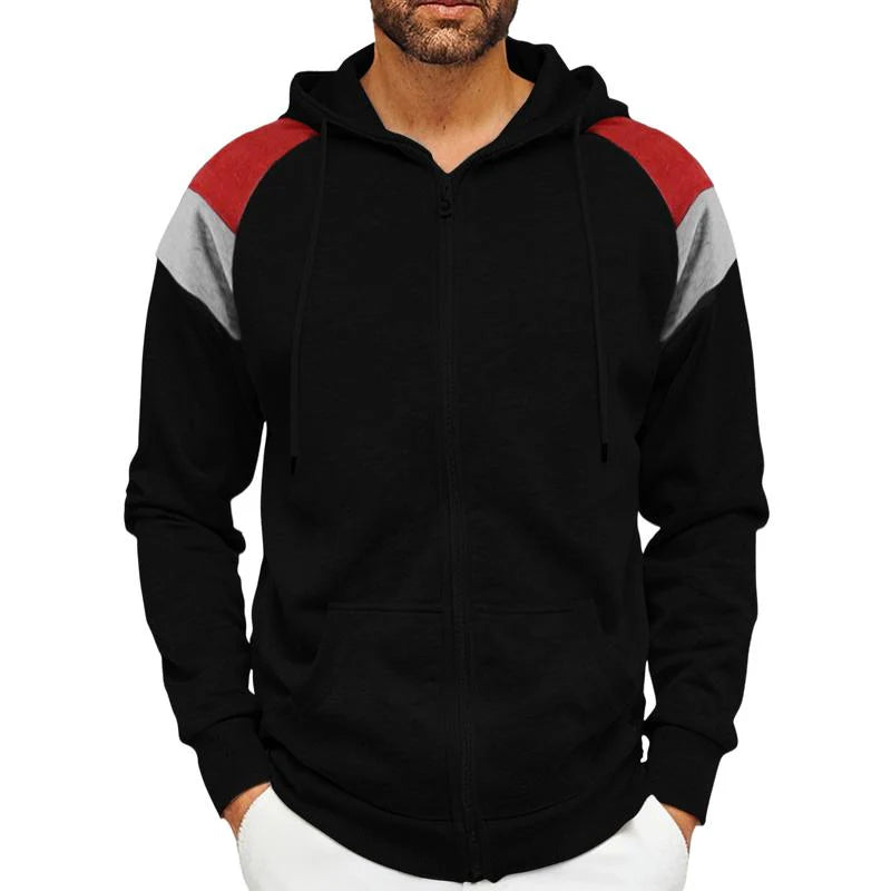 Men's Color-Block Zip-Up Hoodie - Armoire Melbourne