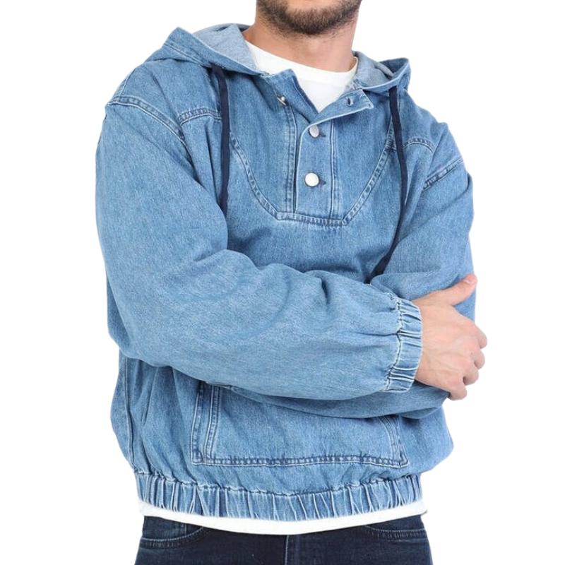 Men's Denim Pullover Jacket for Autumn - Armoire Melbourne