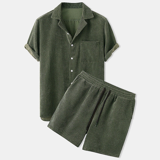 Men's Elegant Shirt and Short Set - Summer Collection - Armoire Melbourne