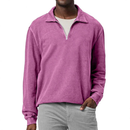 Men's Fleece Half-Zip Pullover | Relaxed and Stylish - Armoire Melbourne