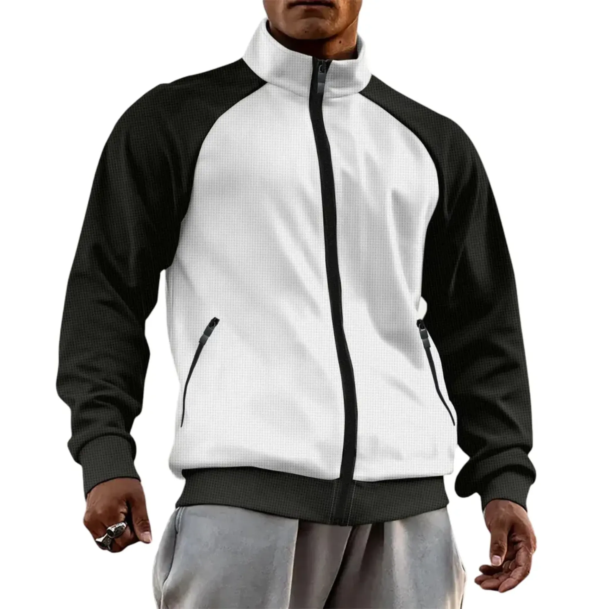 Men's High-Neck Lightweight Bomber Jacket - Armoire Melbourne