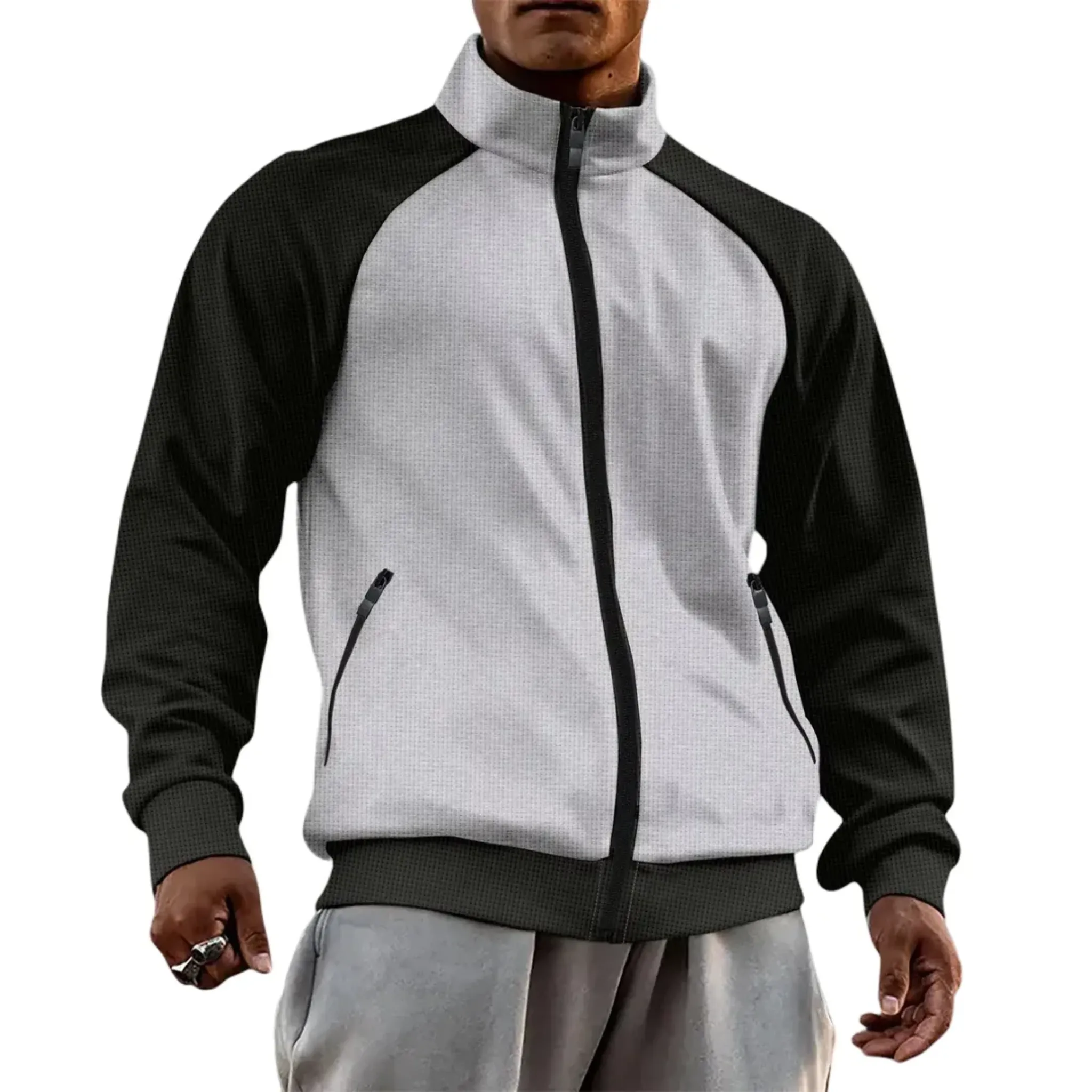 Men's High-Neck Lightweight Bomber Jacket - Armoire Melbourne