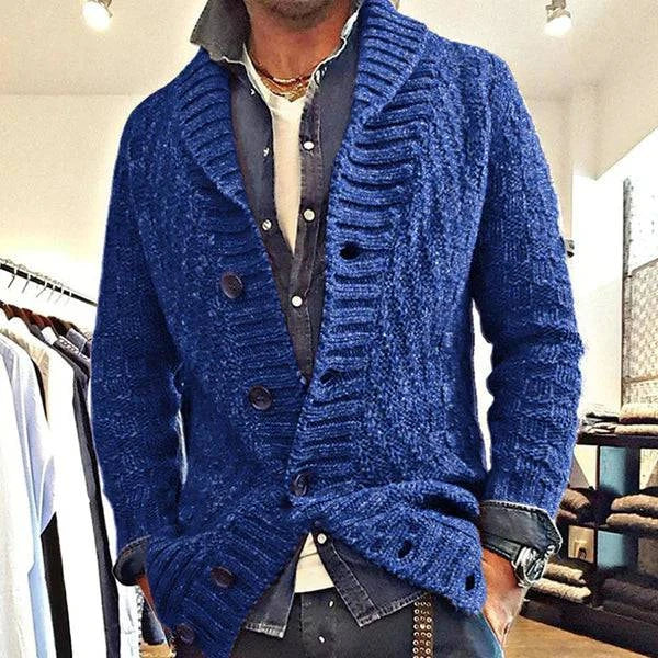 Men's Lapel Knit Cardigan - Armoire Melbourne