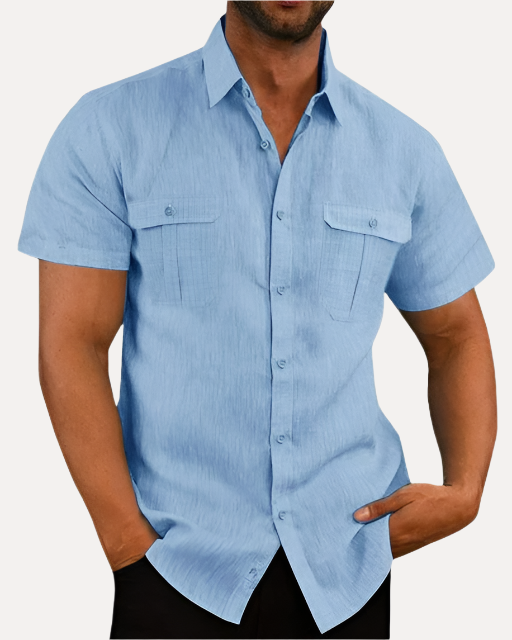 Men's Lightweight Linen Blend Shirt - Armoire Melbourne
