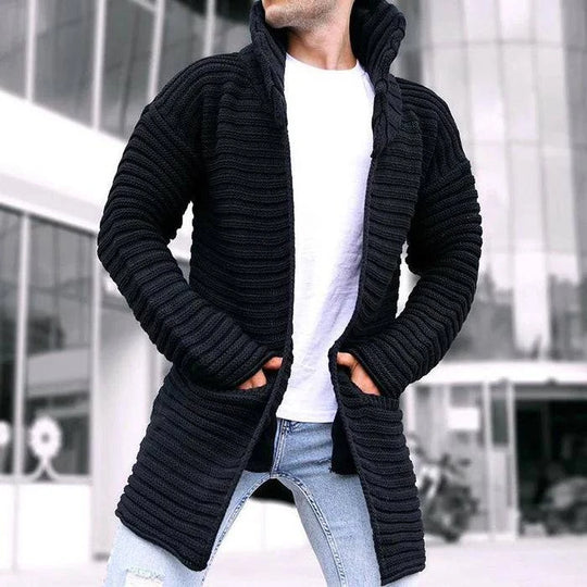 Men's Long Ribbed Cardigan - Armoire Melbourne