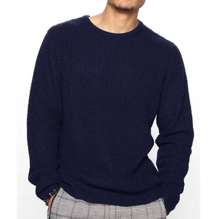 Men's Loose Round Neck Loose Sweater - Armoire Melbourne