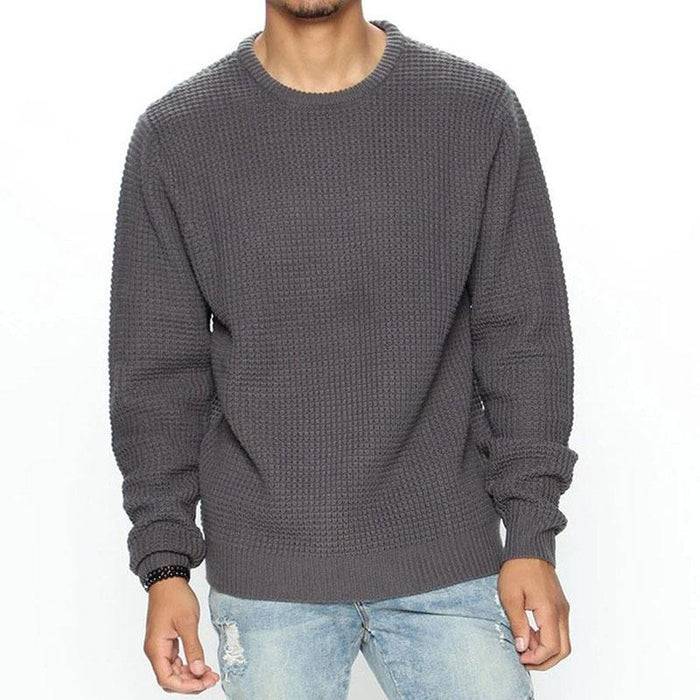 Men's Loose Round Neck Loose Sweater - Armoire Melbourne
