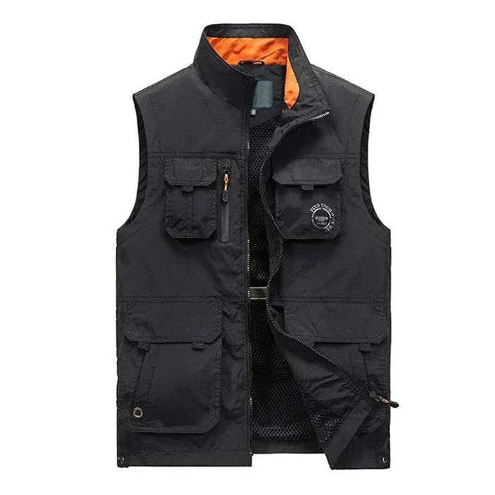 Men's Loose Stand Collar Vest - Armoire Melbourne