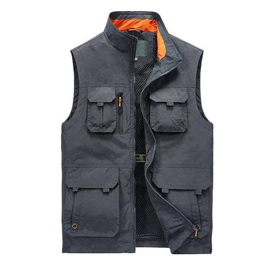Men's Loose Stand Collar Vest - Armoire Melbourne