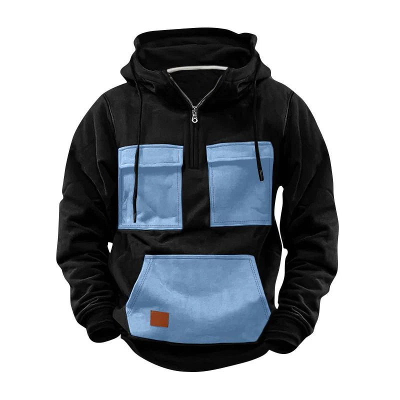 Men's Multi-Pocket Contrast Hoodie - Armoire Melbourne