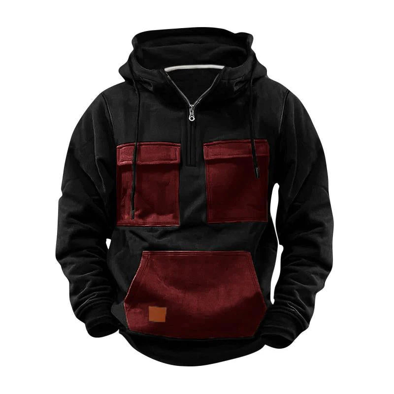Men's Multi-Pocket Contrast Hoodie - Armoire Melbourne