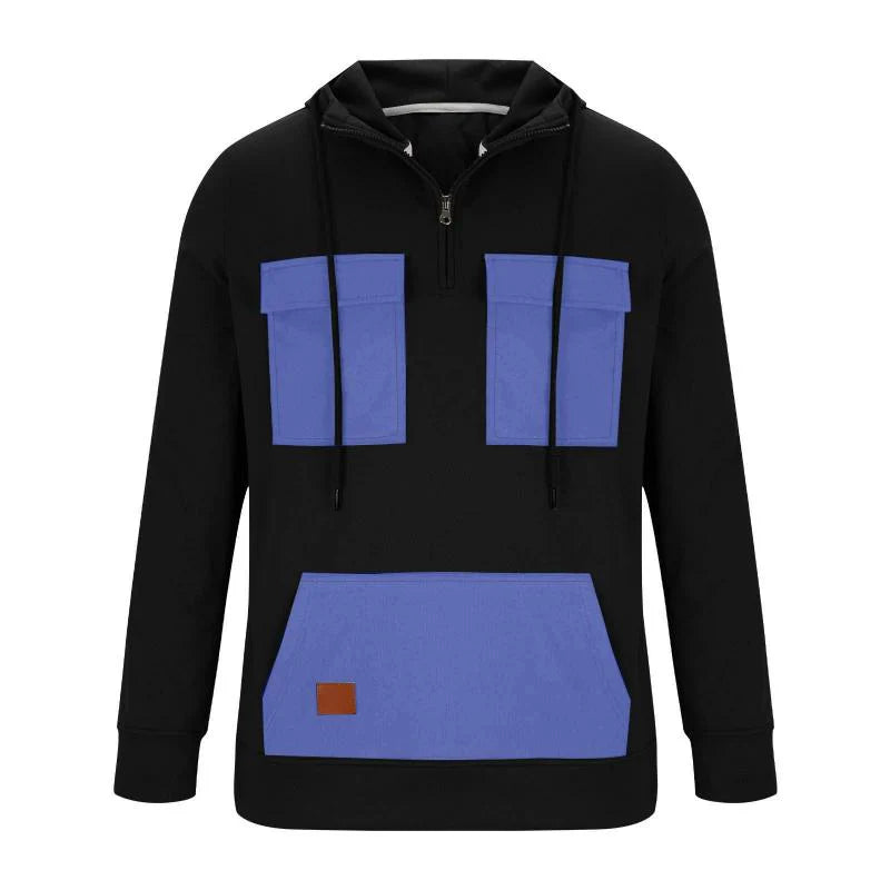 Men's Multi-Pocket Contrast Hoodie - Armoire Melbourne