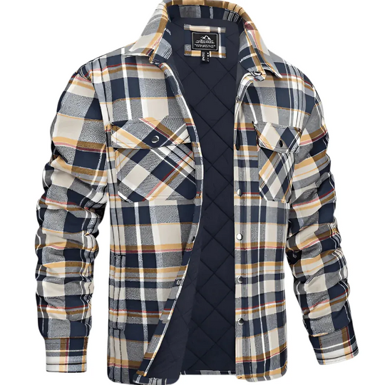 Men's Plaid Quilted Jacket - Armoire Melbourne