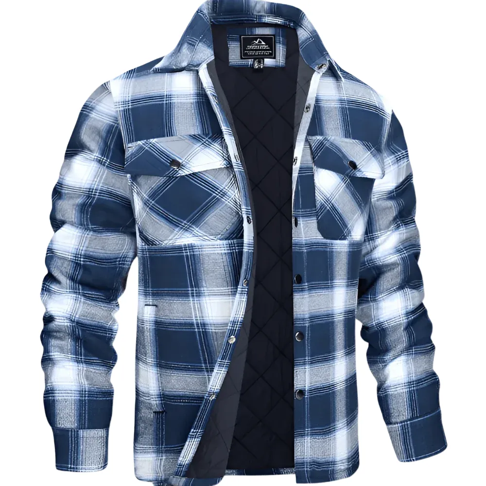 Men's Plaid Quilted Jacket - Armoire Melbourne