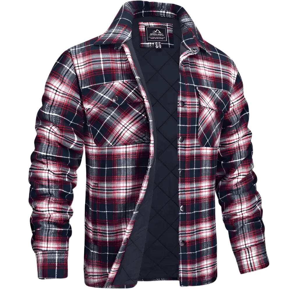 Men's Plaid Quilted Jacket - Armoire Melbourne