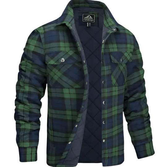Men's Plaid Quilted Jacket - Armoire Melbourne