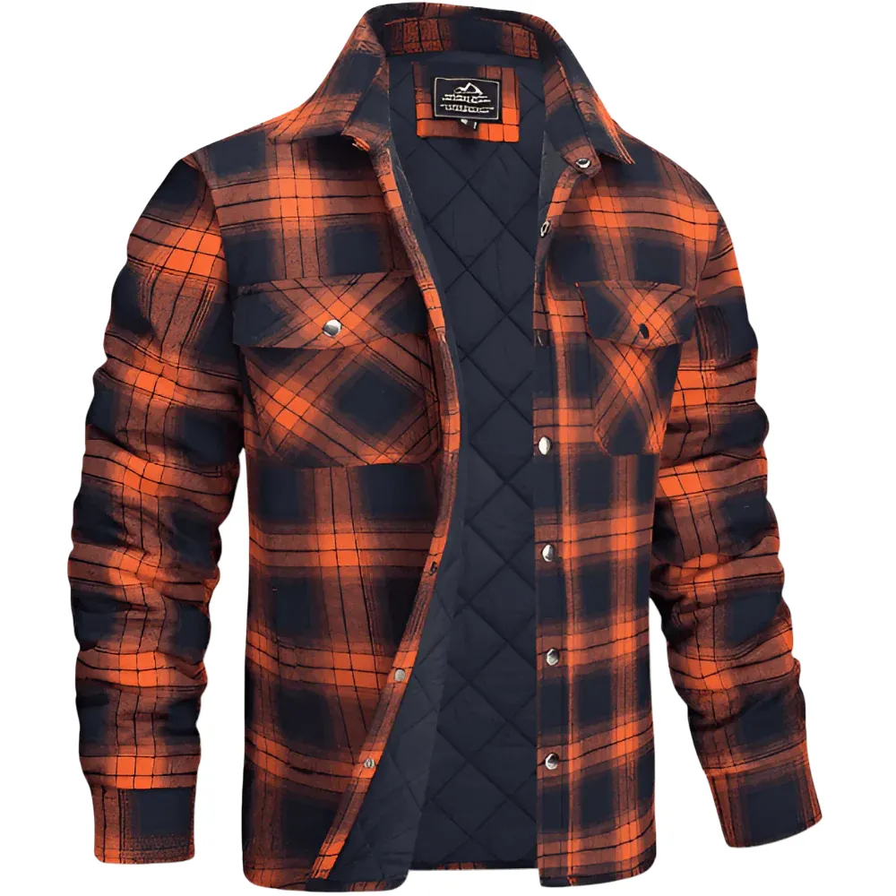 Men's Plaid Quilted Jacket - Armoire Melbourne