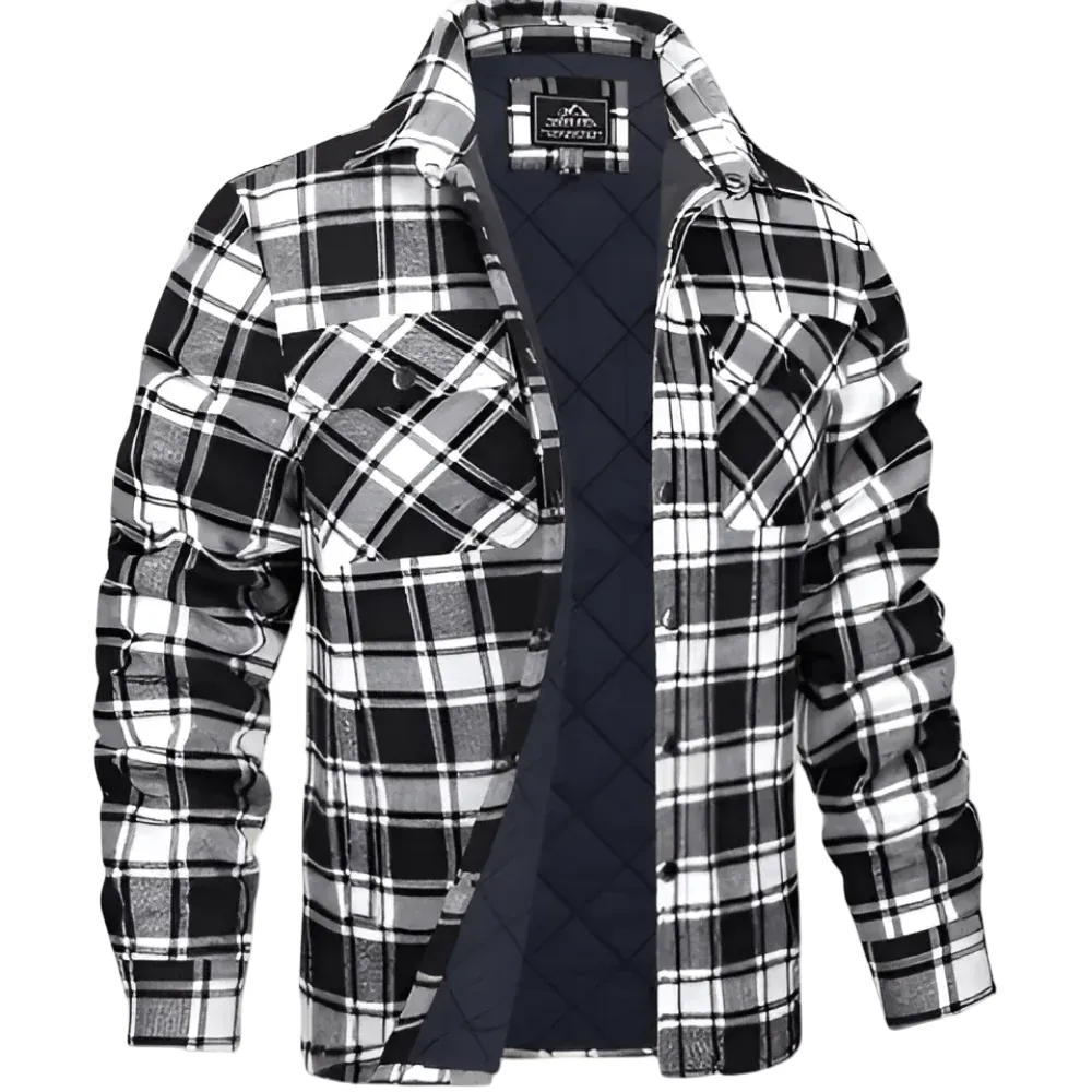 Men's Plaid Quilted Jacket - Armoire Melbourne