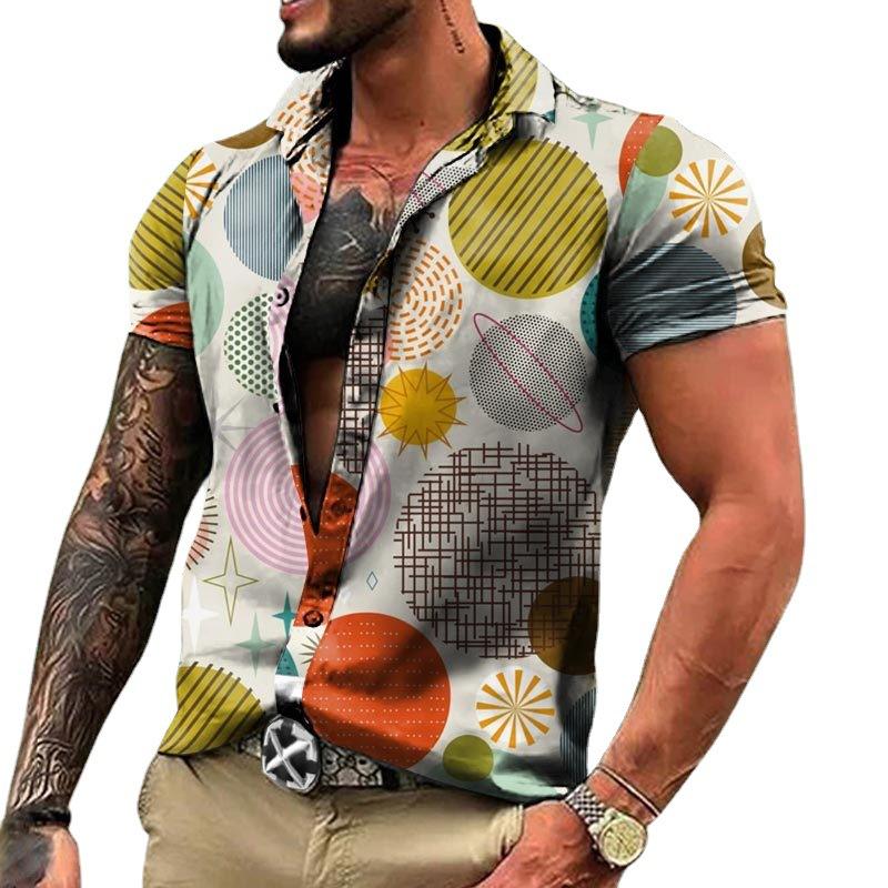 Men's Printed Short Sleeve Shirt - Armoire Melbourne