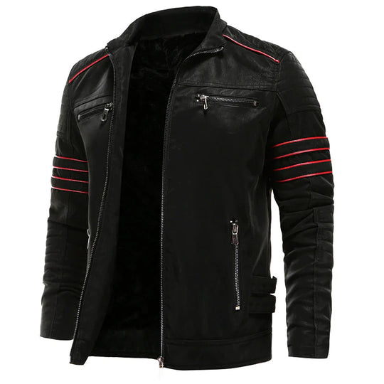 Men's Racer-Style Leather Jacket | Sleek & Edgy Design - Armoire Melbourne