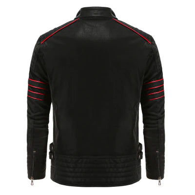 Men's Racer-Style Leather Jacket | Sleek & Edgy Design - Armoire Melbourne